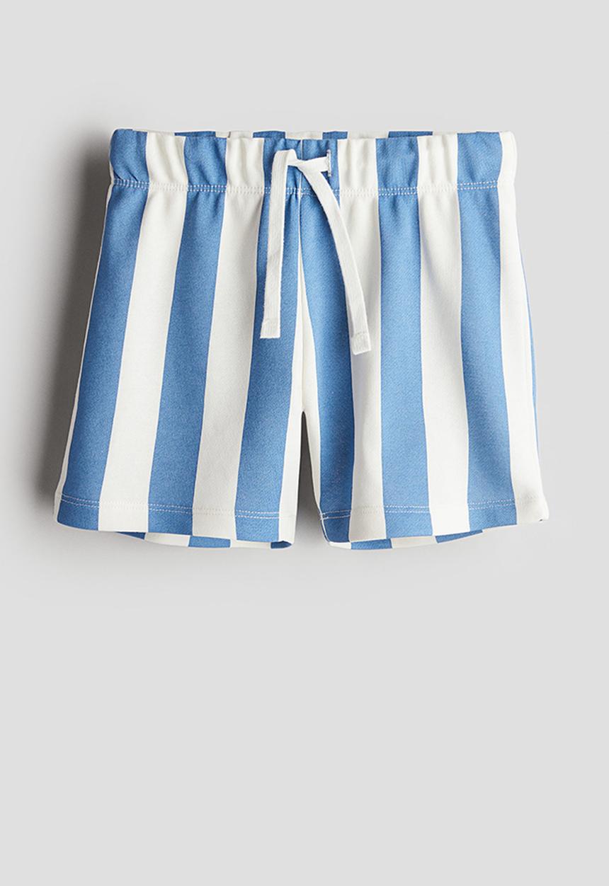 H&M - Printed sweatshorts - blue striped