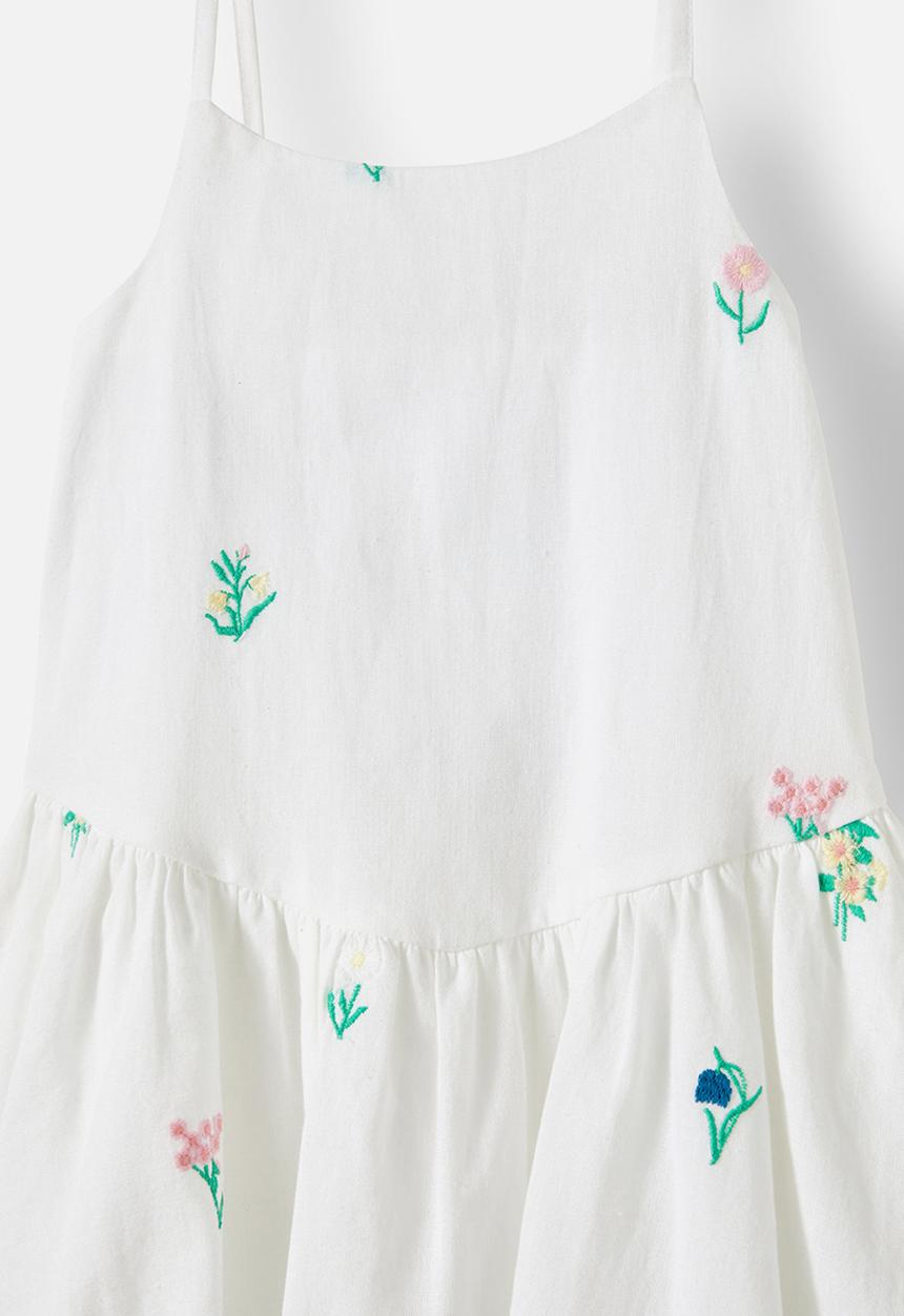 Cotton On - Katelyn sleeveless dress - white/ditsy