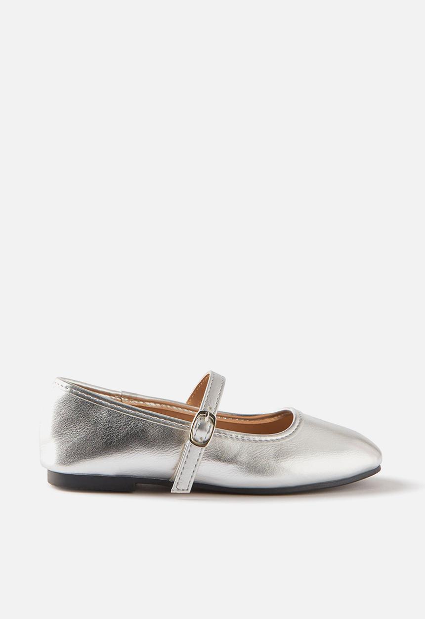 Cotton On - Olivia ballet flat - silver metallic/square toe