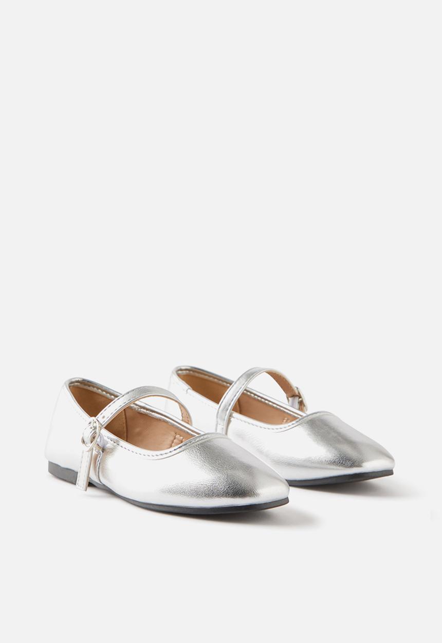 Cotton On - Olivia ballet flat - silver metallic/square toe