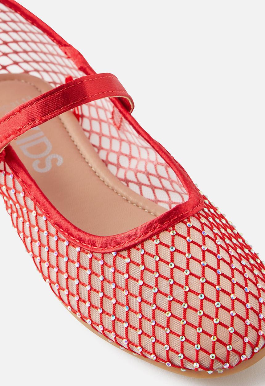Cotton On - Olivia ballet flat - red mesh