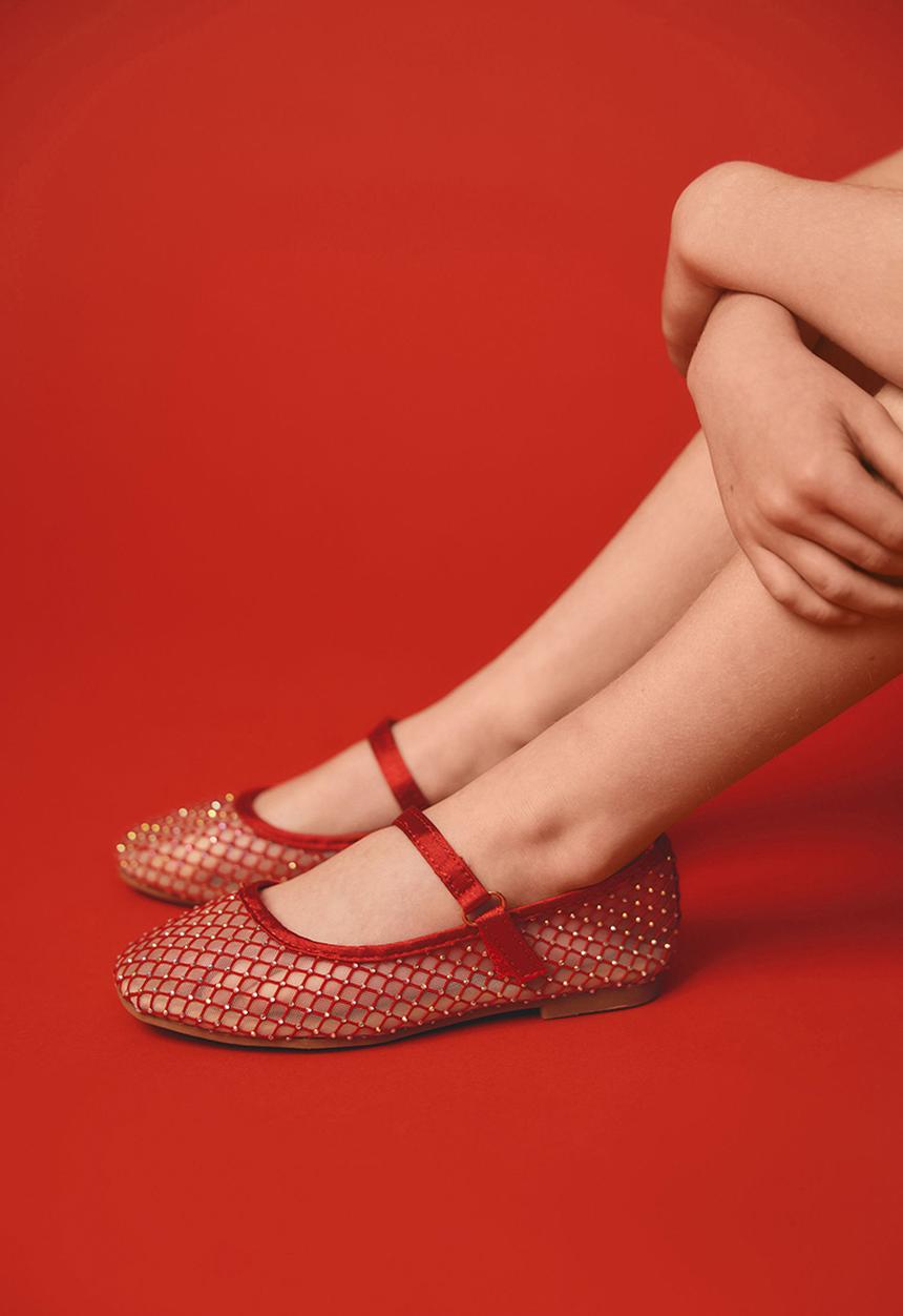 Cotton On - Olivia ballet flat - red mesh