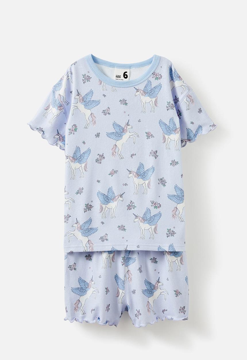 Cotton On - Dani short sleeve pyjama set - multi/unicorn floral