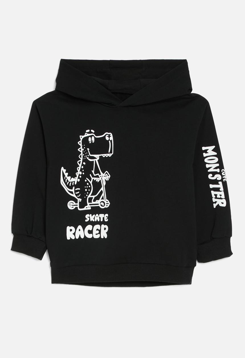 Pop Candy - Dino print hoodie - black
