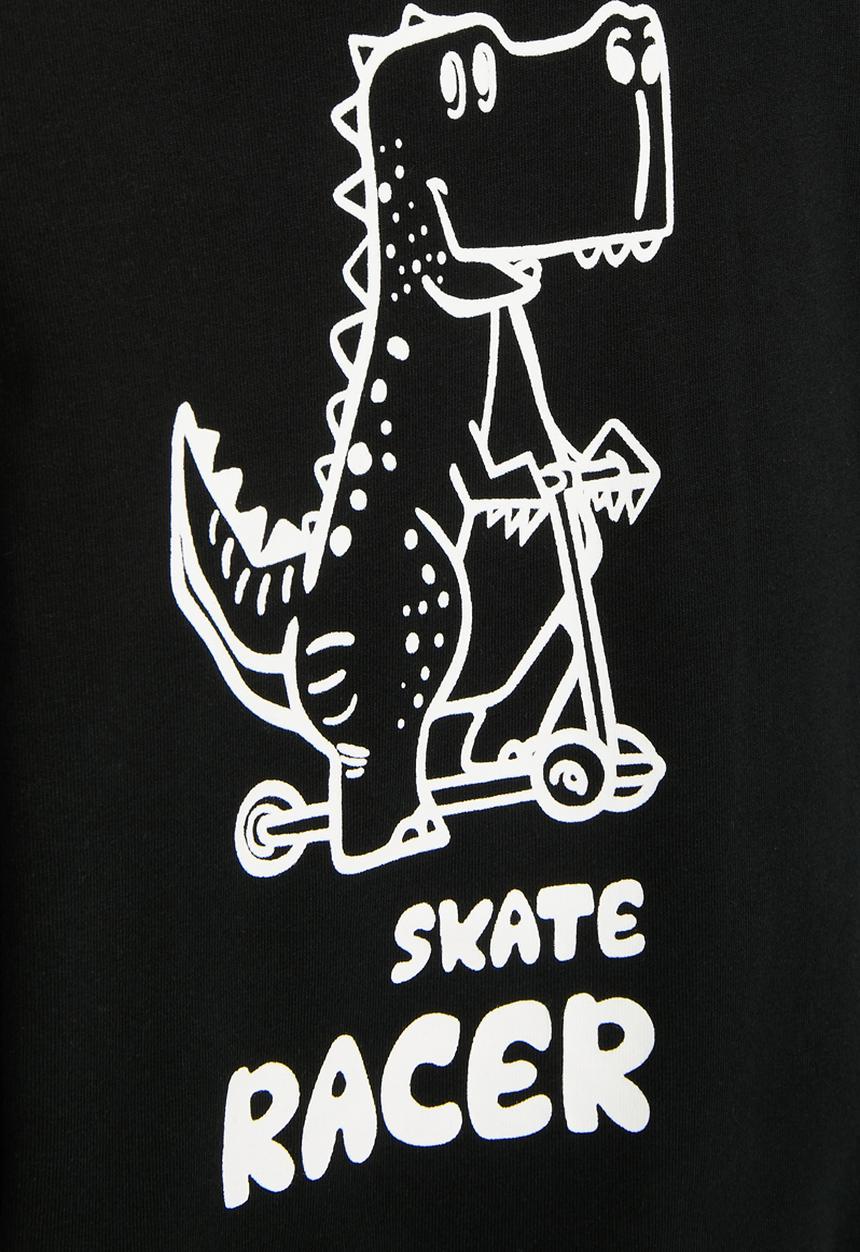 Pop Candy - Dino print hoodie - black