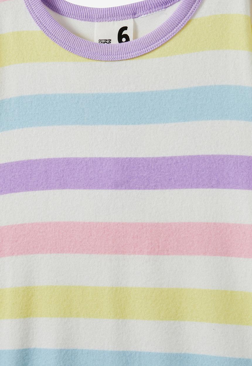 Cotton On - Dani short sleeve pyjama set - multi/bold rainbow stripe