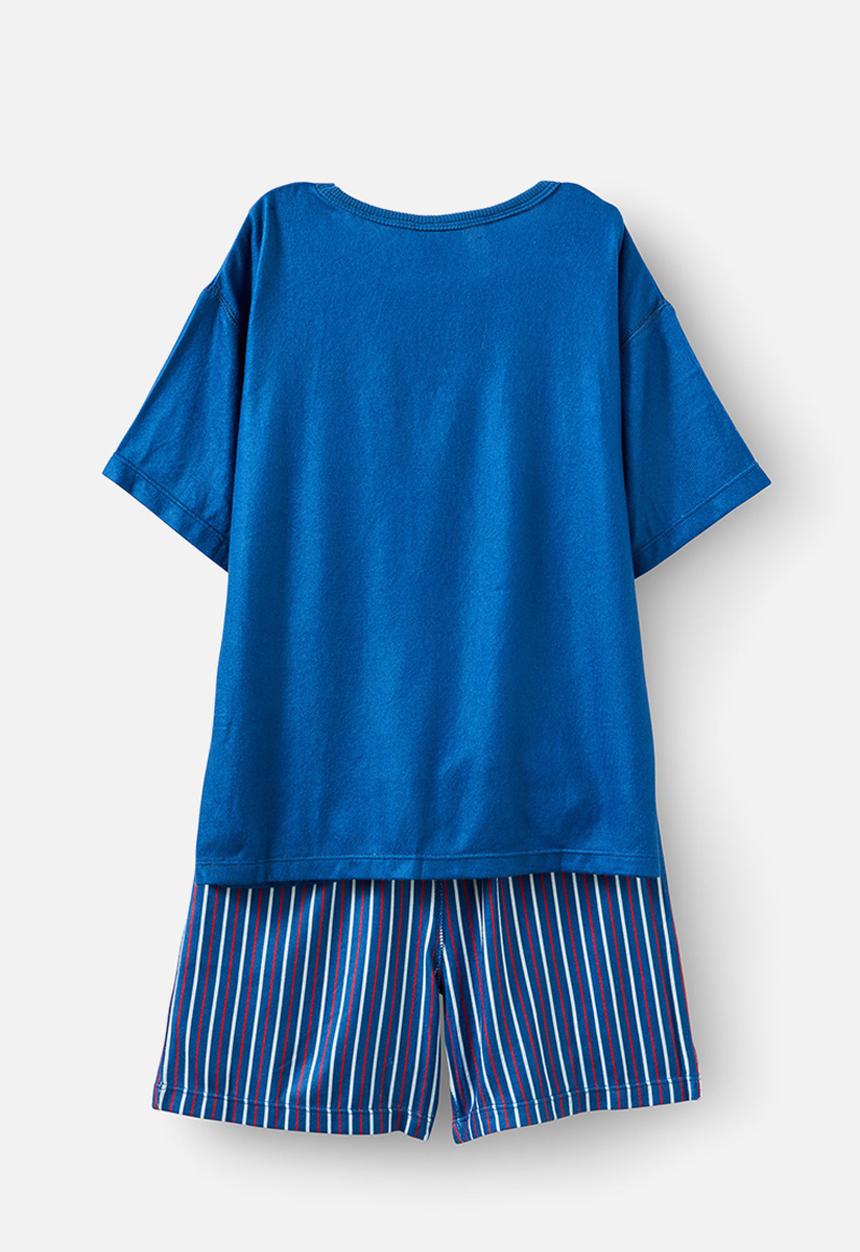 Cotton On - Damon short sleeve pyjama set license - lcn mar petty blue/spiderman 