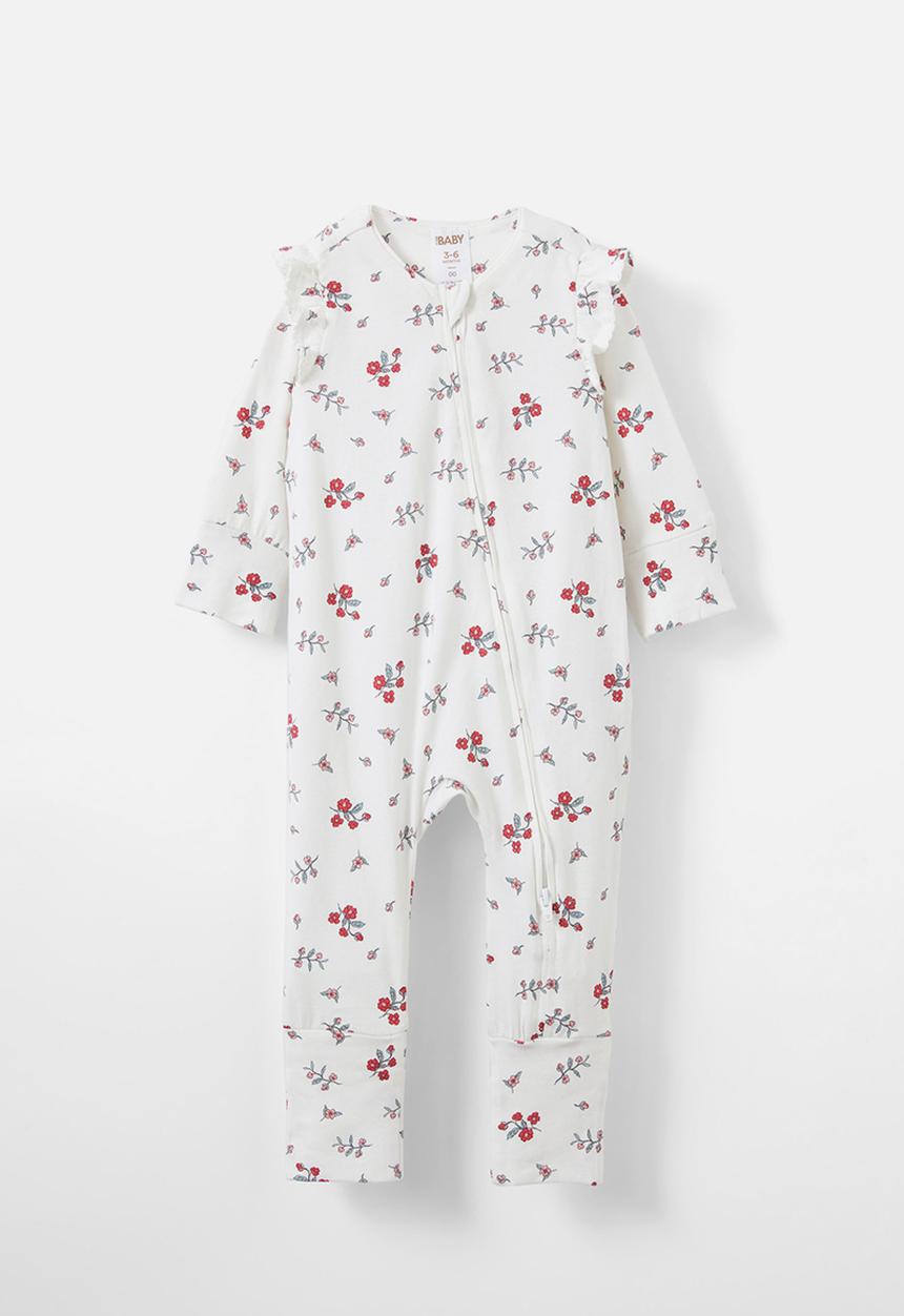 Cotton On - The long sleeve zip romper - vanilla