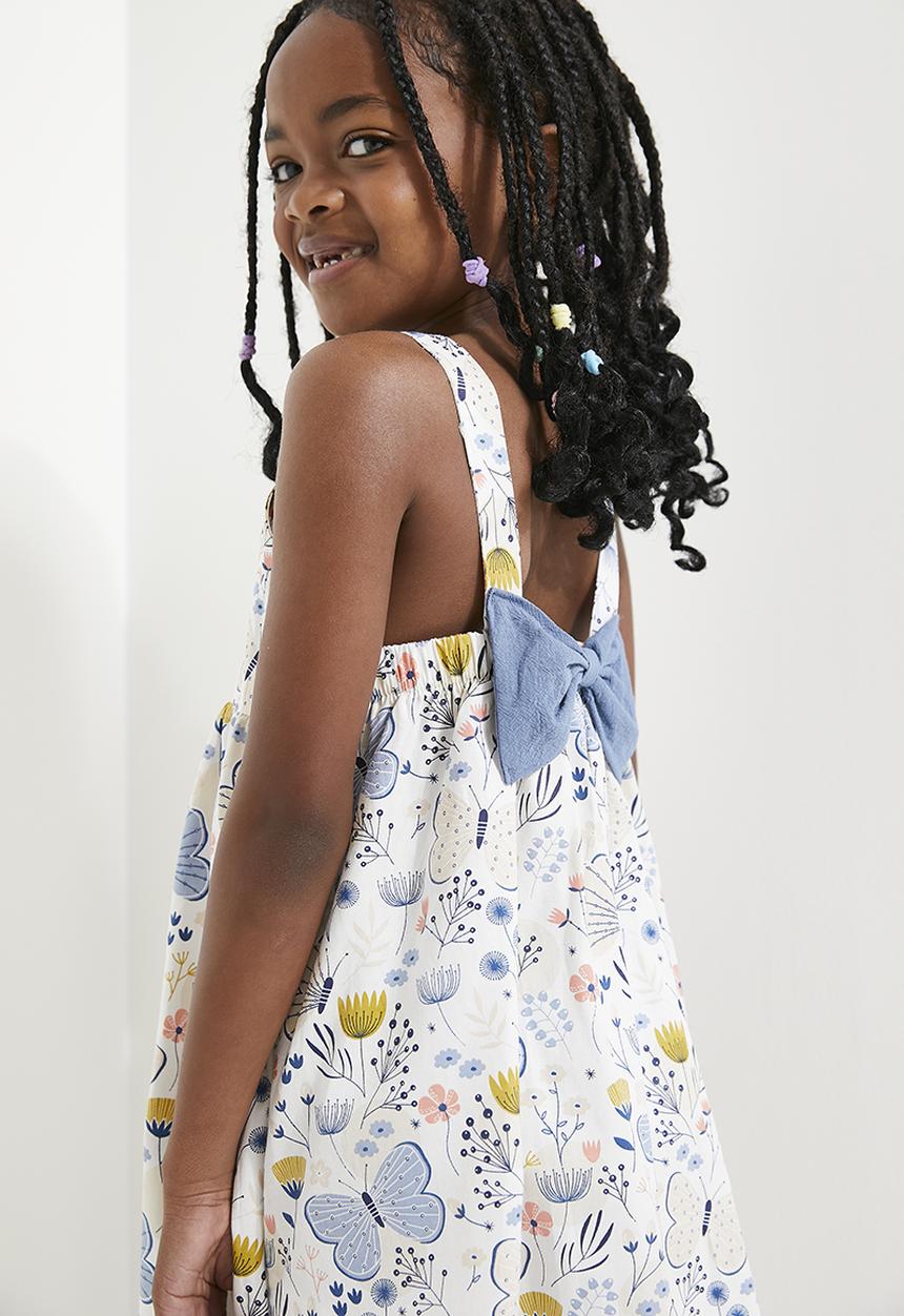 Pop Candy - Bow décor floral dress - multi