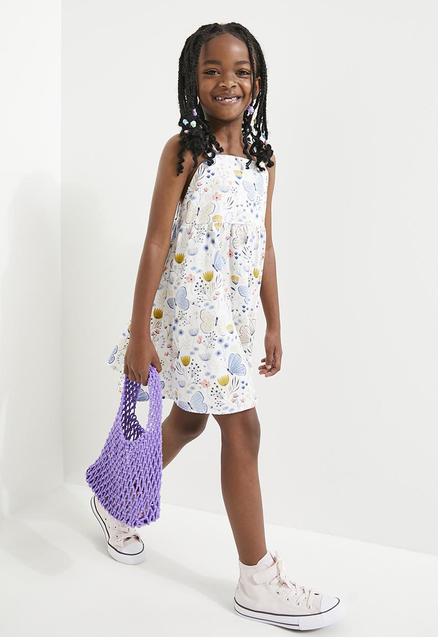 Pop Candy - Bow décor floral dress - multi
