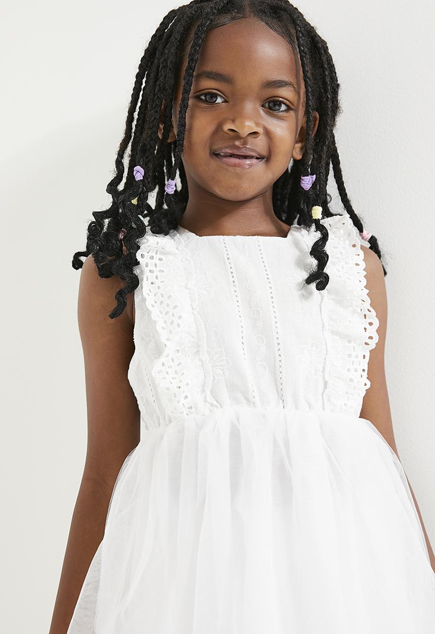 Pop Candy - Mesh occasion dress - white