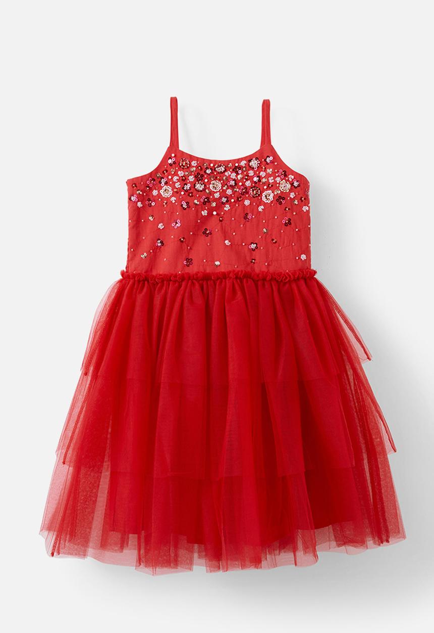 Cotton On - Isabella dress up dress - varsity red sparkle