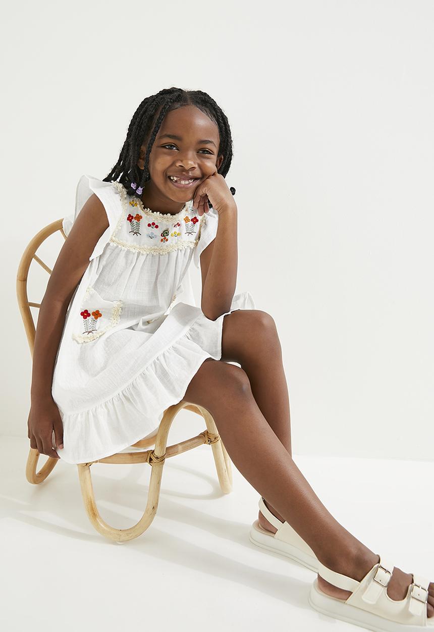 Pop Candy - Applique décor dress - white