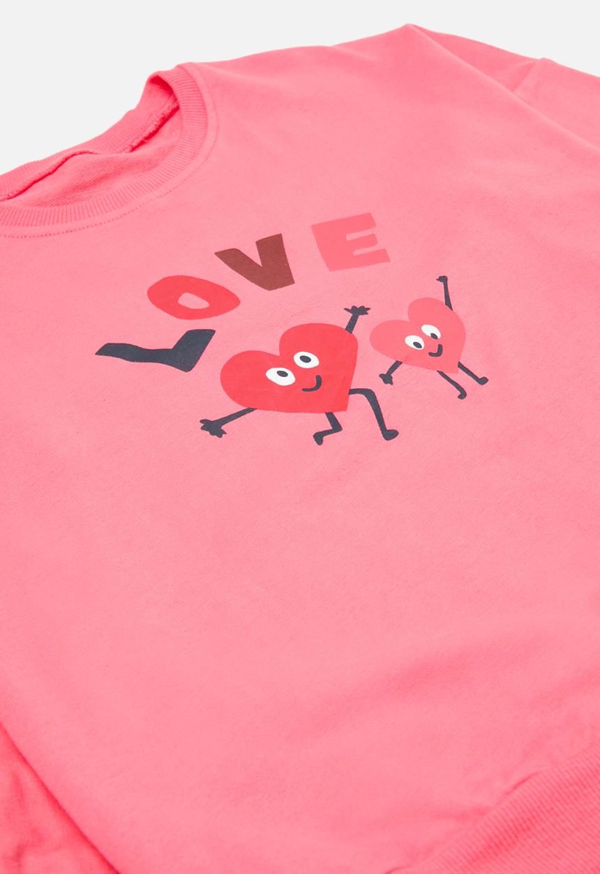 Pop Candy - Sweat top & flared bottom set-pink