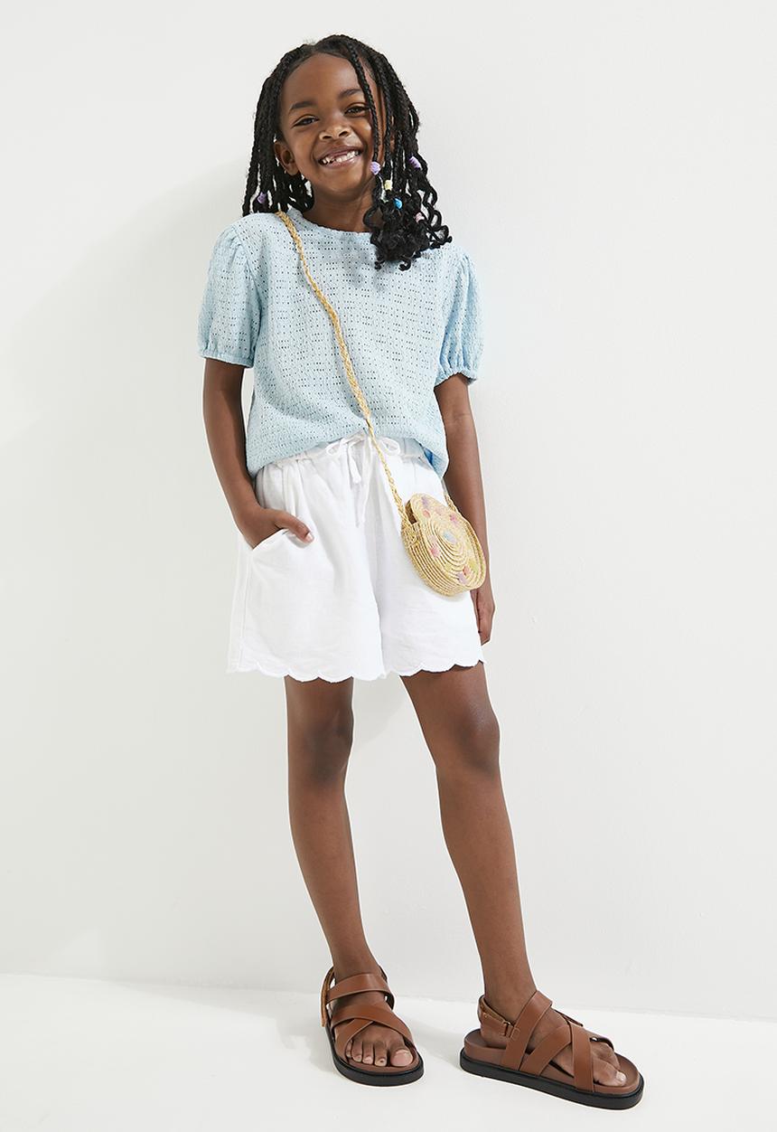 Pop Candy - Bow décor top - blue & white