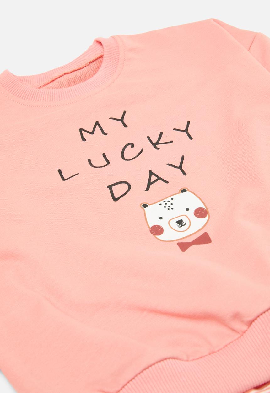 Pop Candy - Printed sweat top & legging set - pink