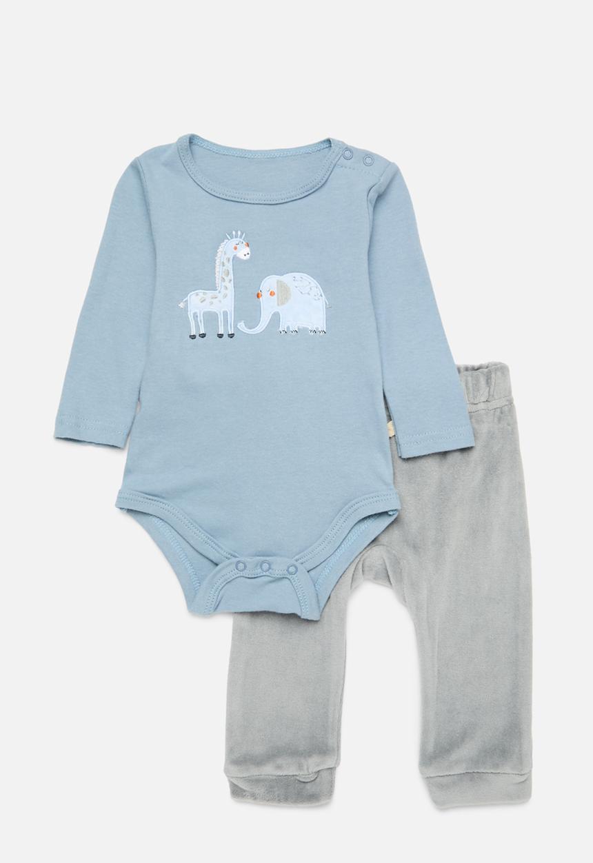 Pop Candy - Grown on legging - grey & blue 