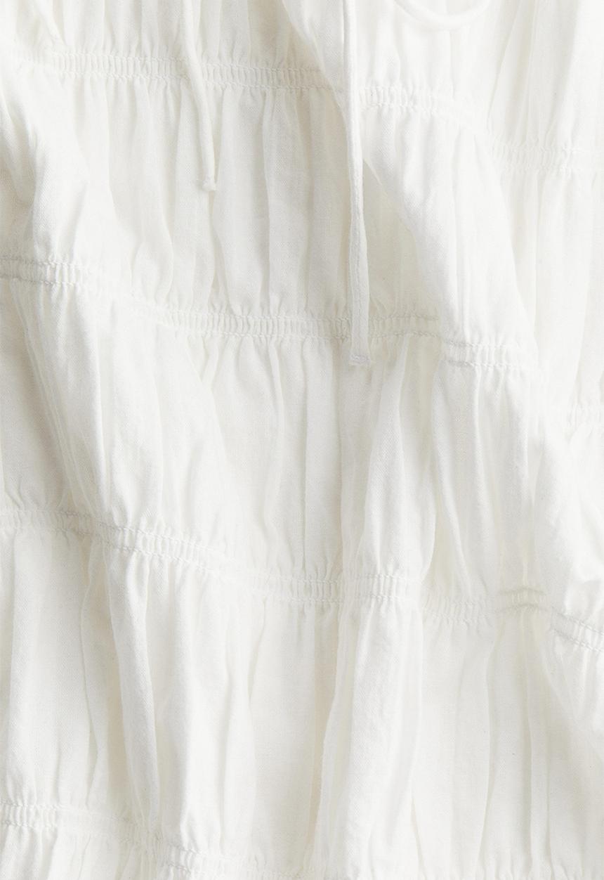 H&M - Smocked bodycon dress - cream 