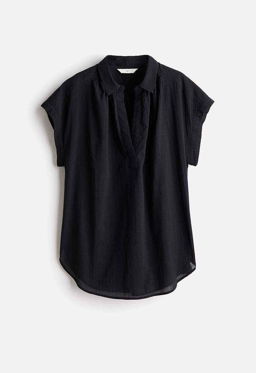 H&M - Cotton blouse - black