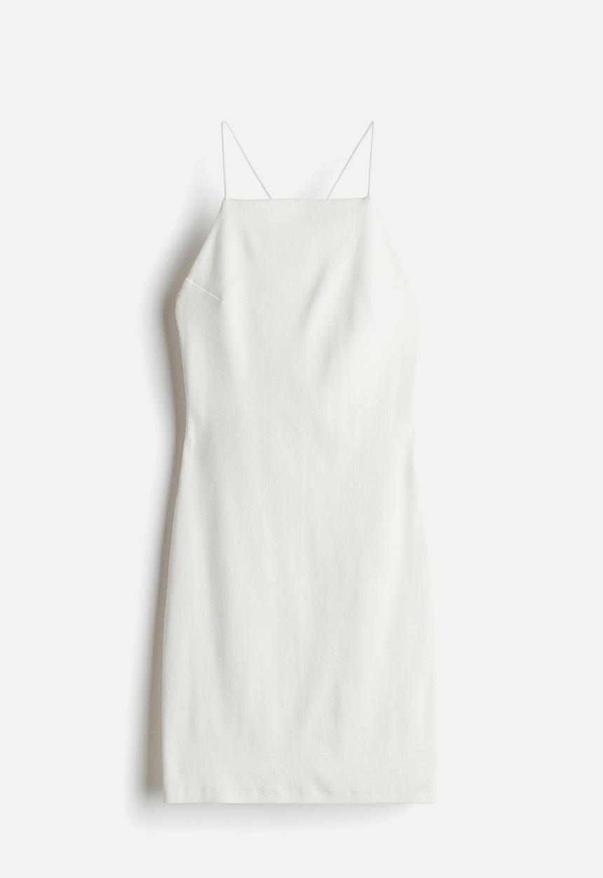 H&M - Low-back strappy dress - white