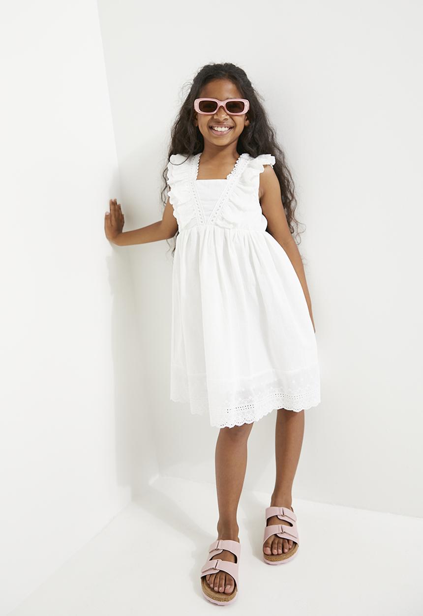 Pop Candy - Anglaise dress - white