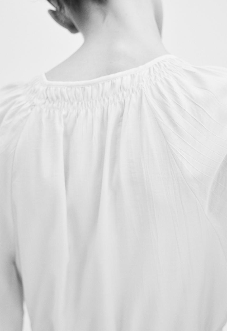 H&M - Smock-detail dress - cream