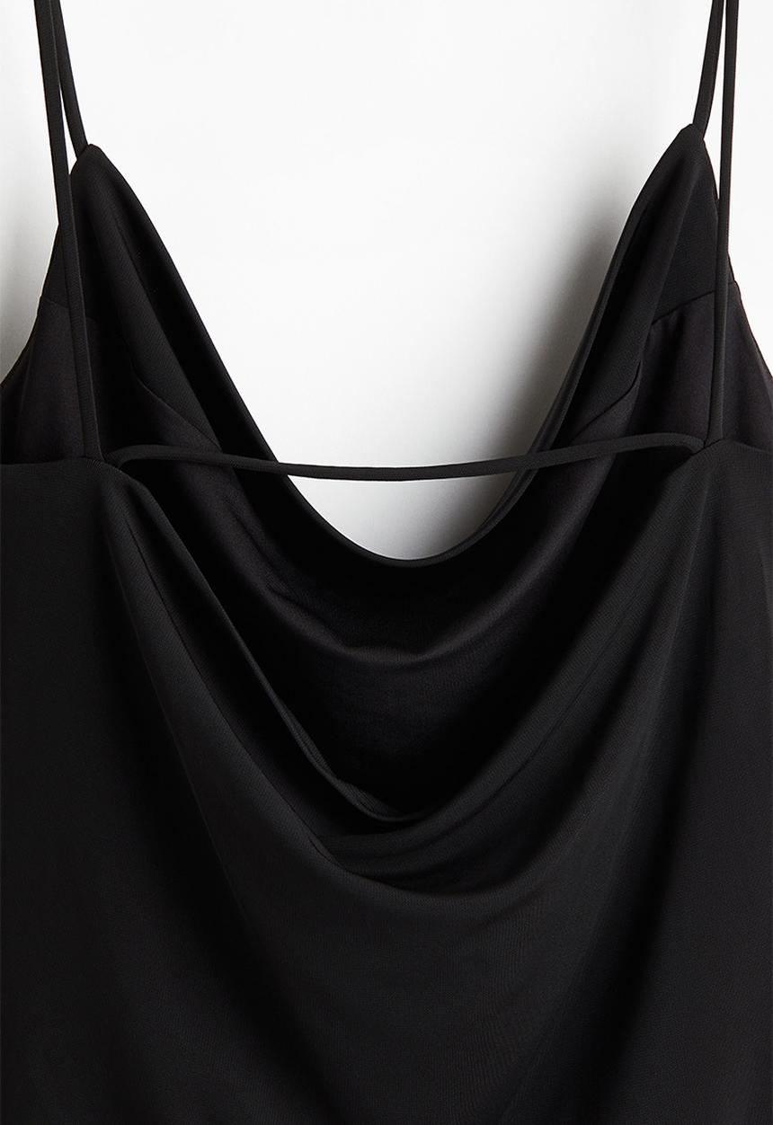 H&M - Cowl-neck strappy top - black
