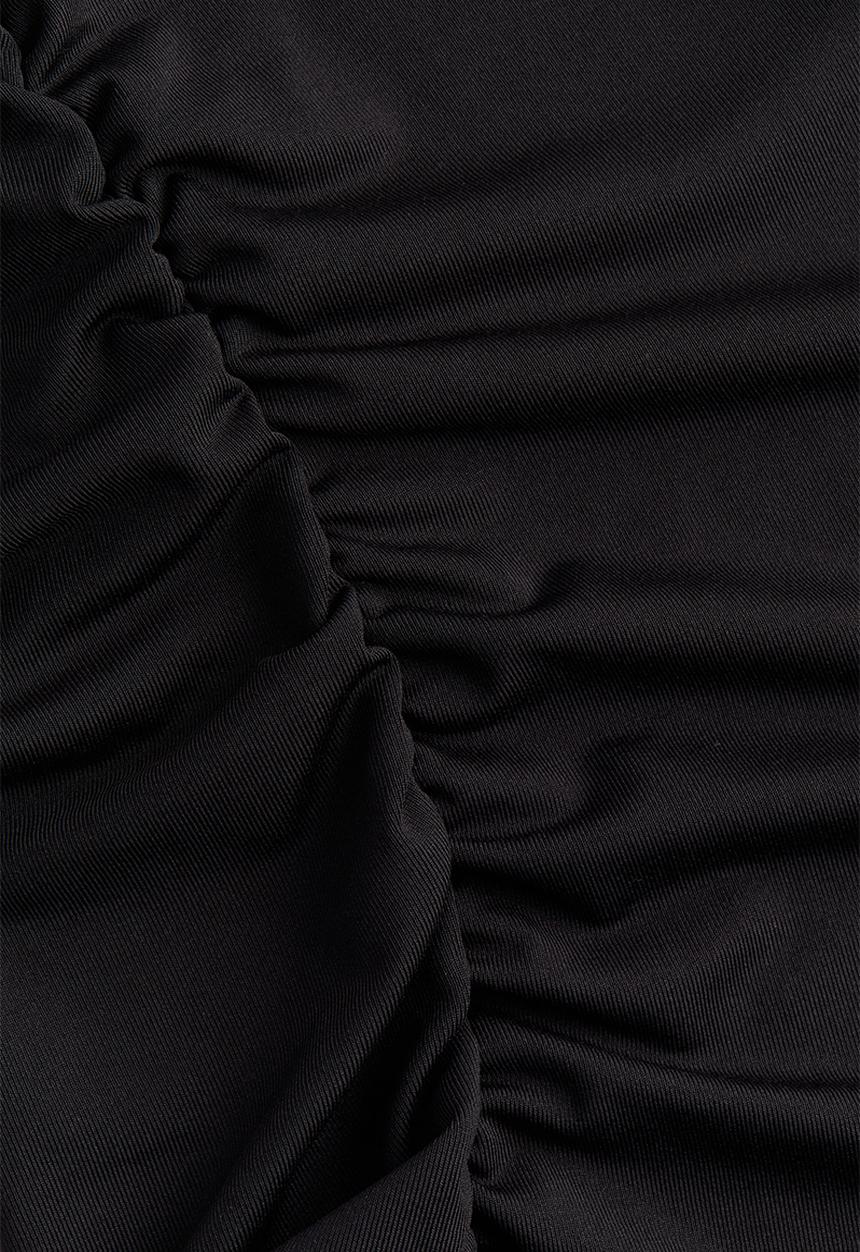 H&M - Gathered one-shoulder dress - black