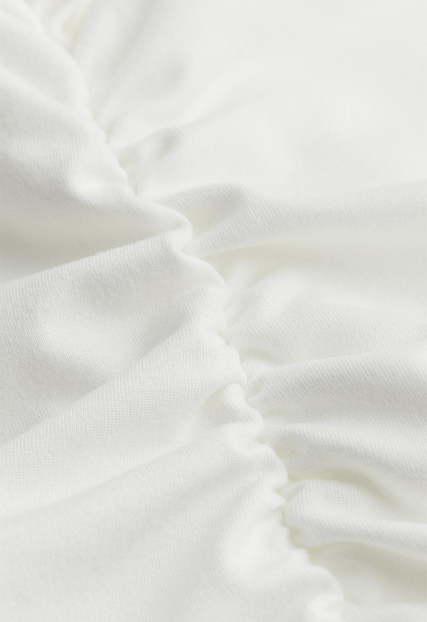 H&M - Gathered one-shoulder dress - white