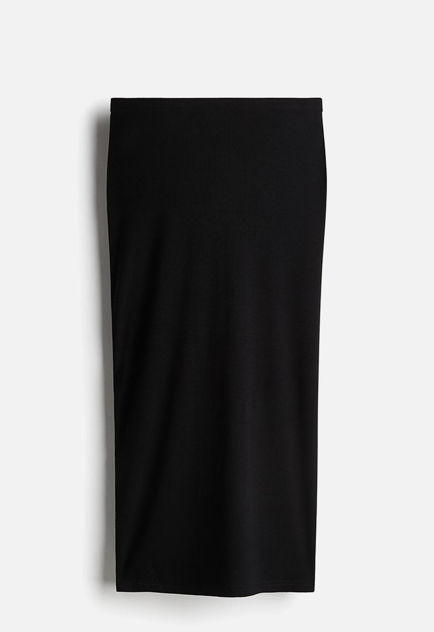 H&M - Ribbed pencil skirt - black