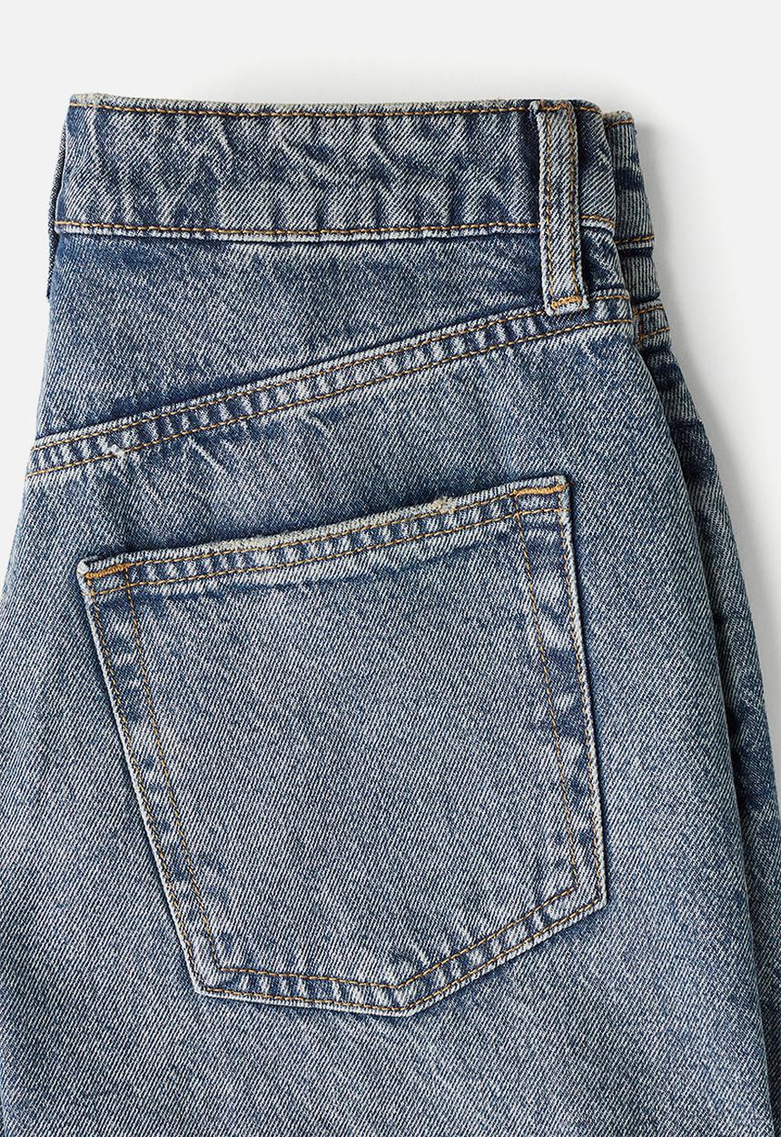 H&M - High-waisted denim shorts - denim blue