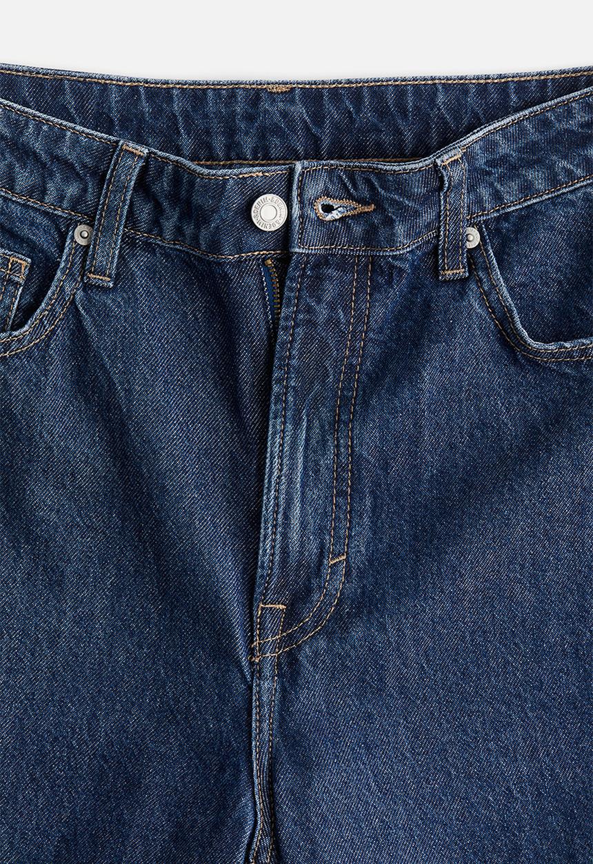 H&M - Curvy fit baggy high jeans - denim blue