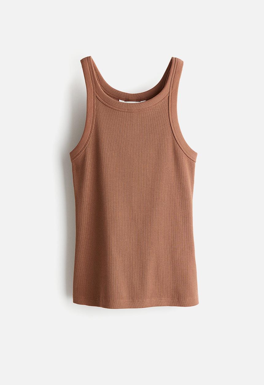 H&M - Ribbed vest top - brown