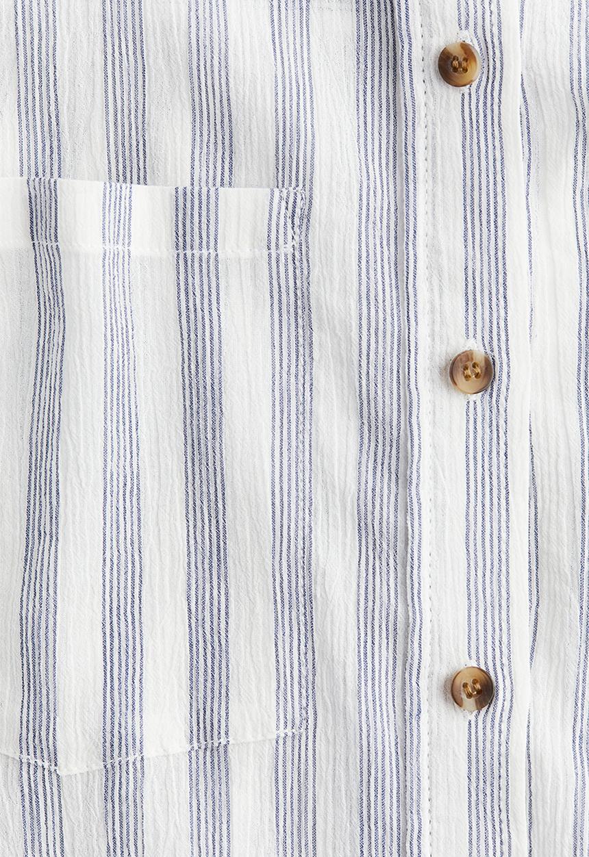 H&M - Cotton shirt - white/striped