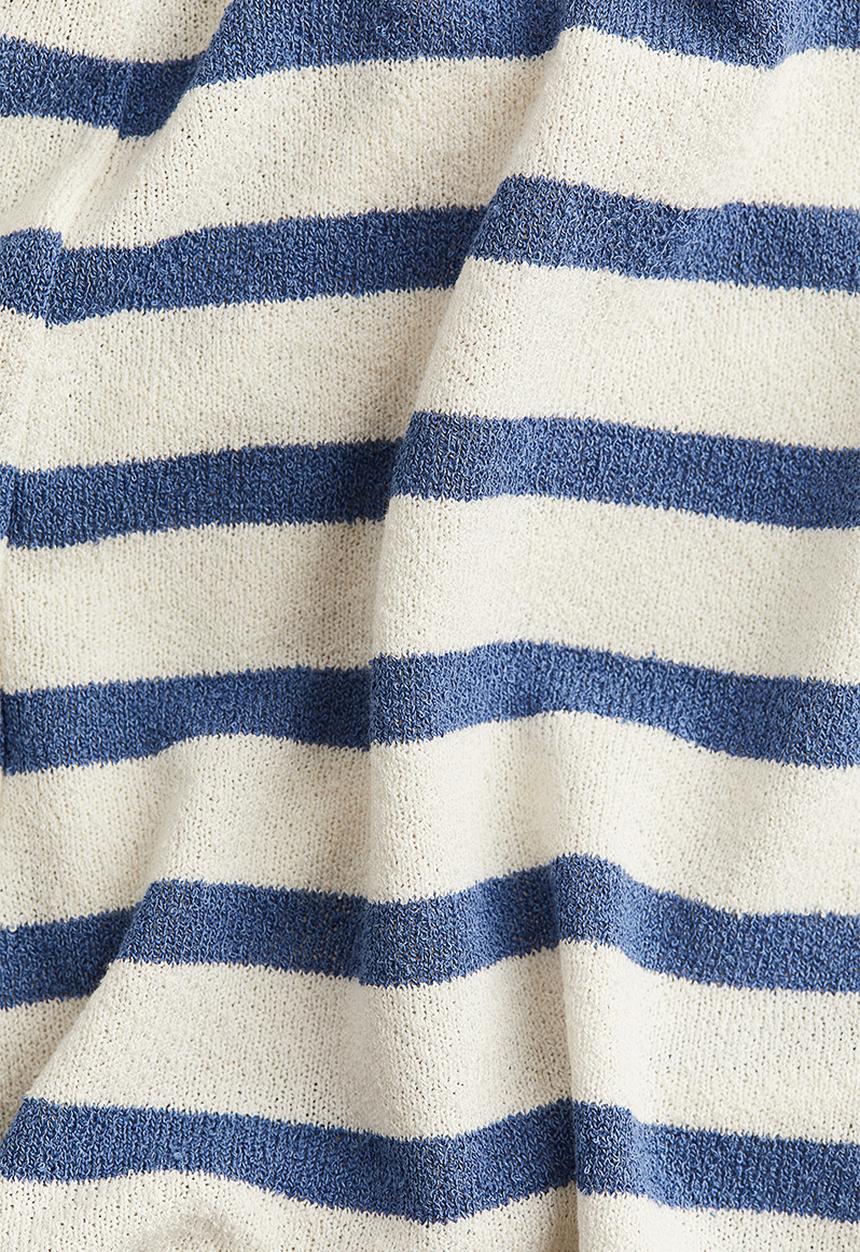 H&M - Jersey shorts - white & blue striped