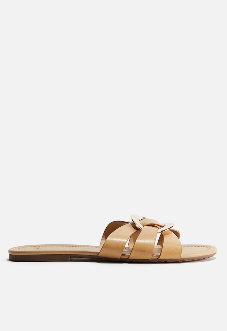 H&M - Intertwined-strap sandals - beige
