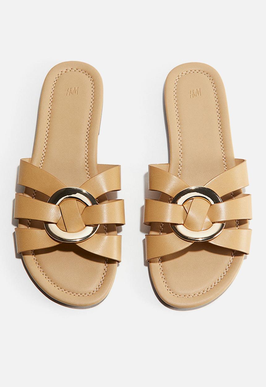 H&M - Intertwined-strap sandals - beige