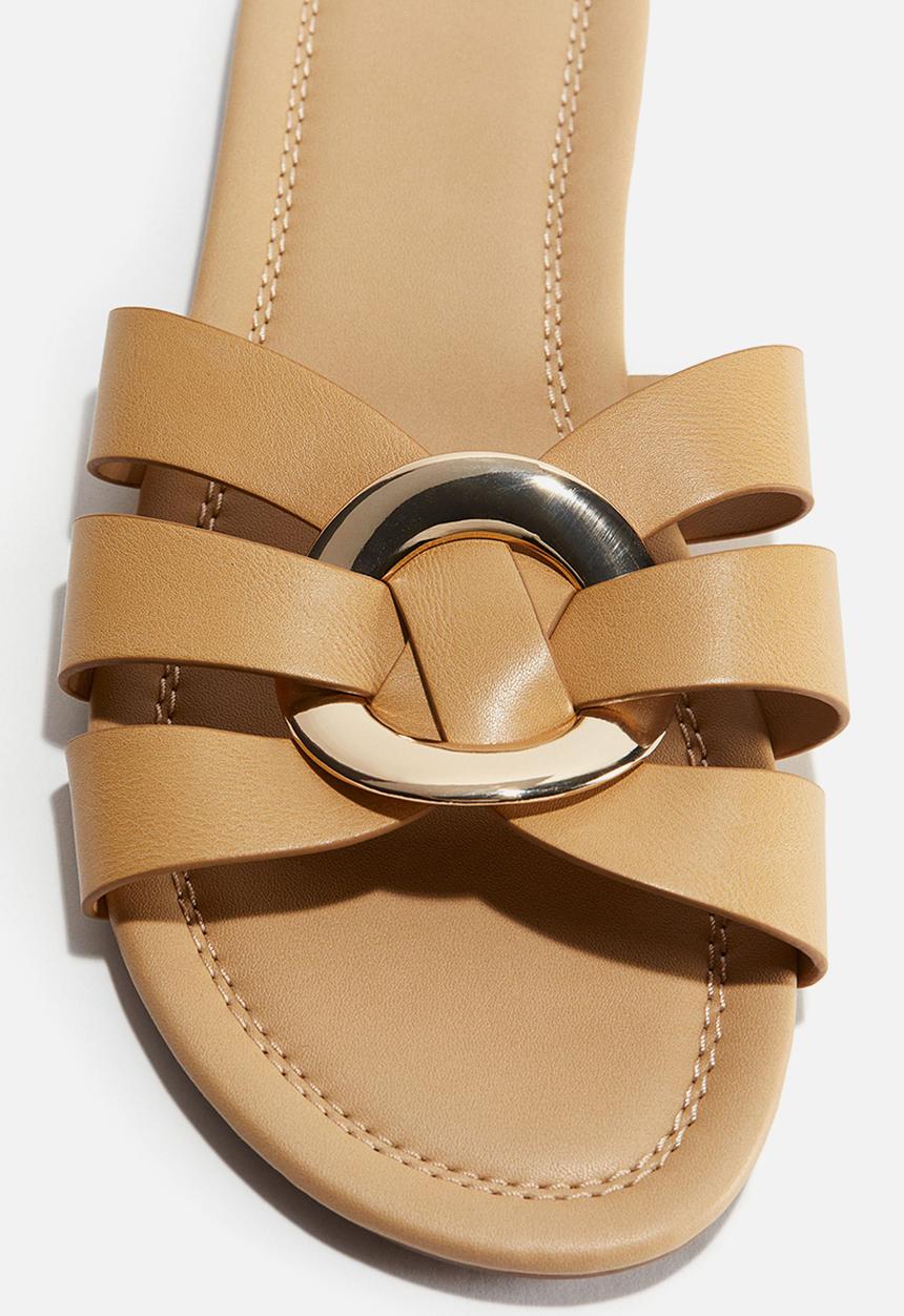 H&M - Intertwined-strap sandals - beige