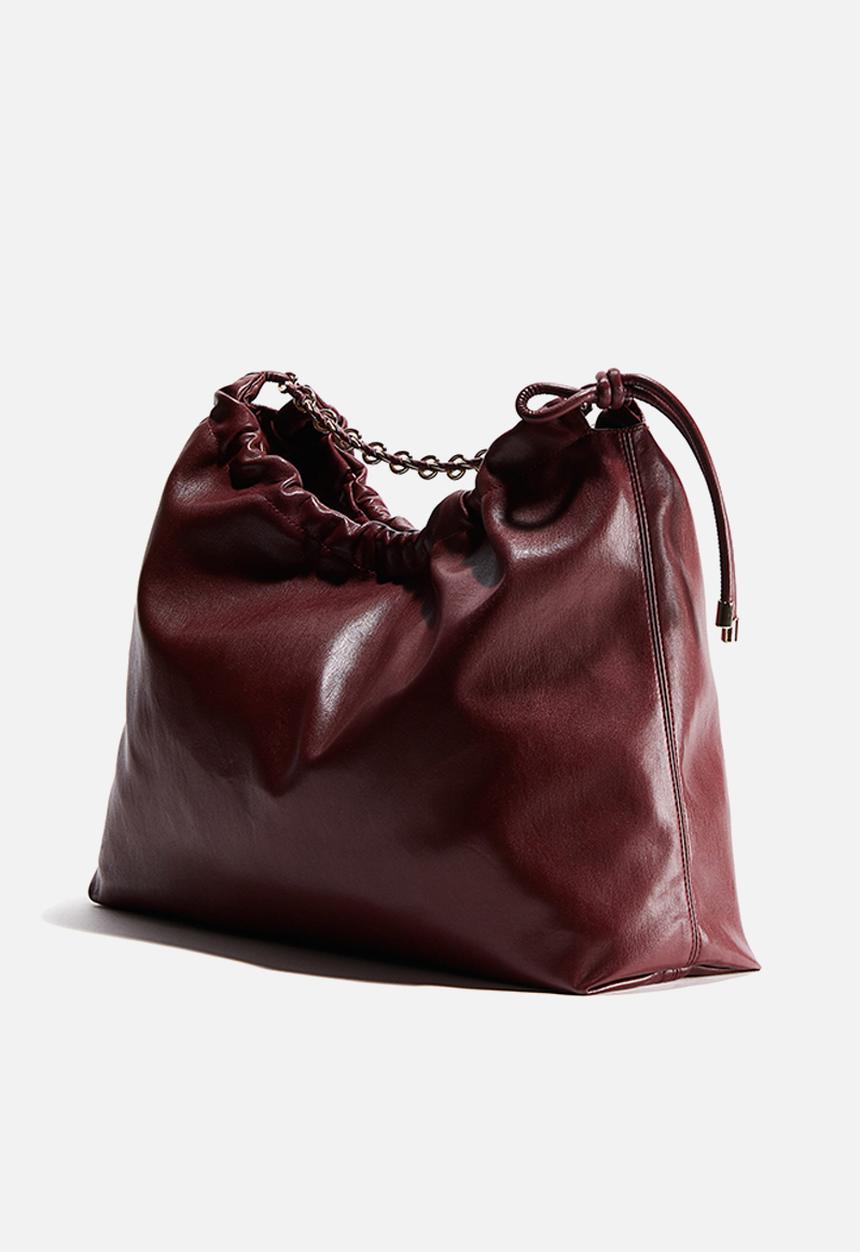 H&M - Hobo bag - burgundy 