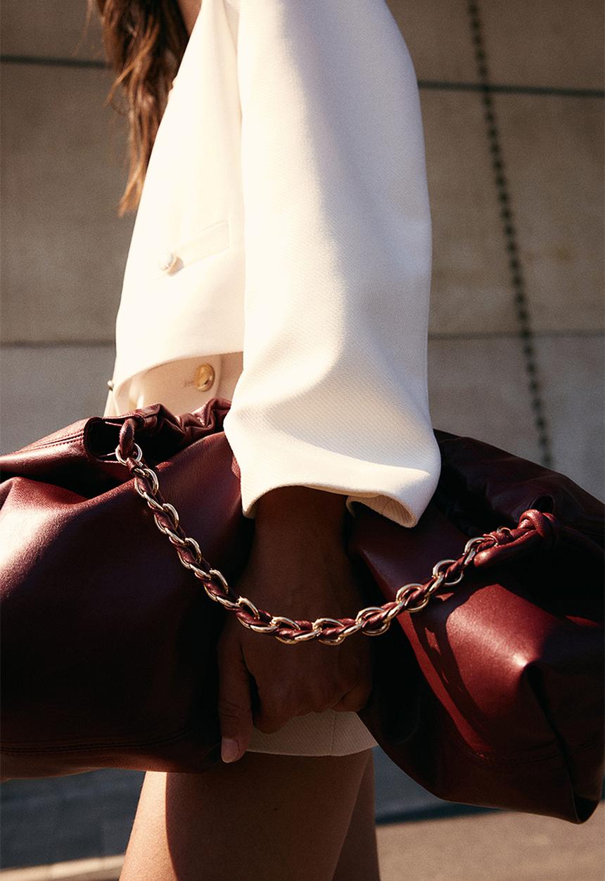 H&M - Hobo bag - burgundy 