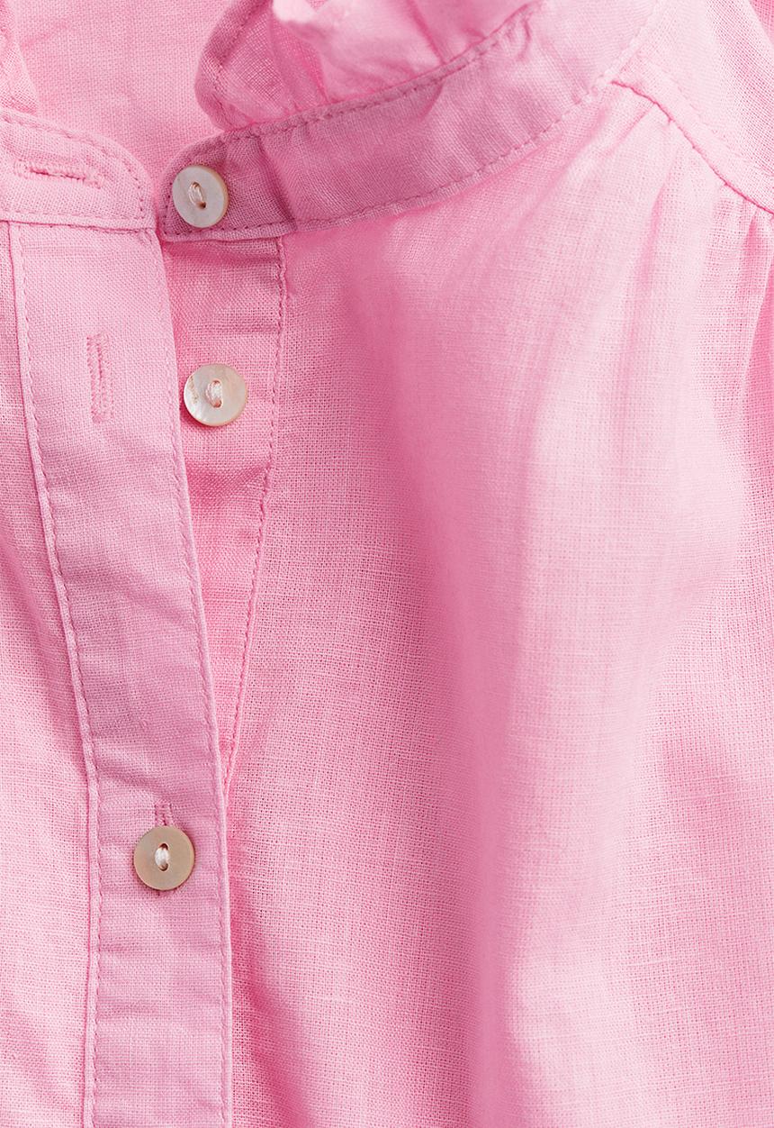 H&M - Linen-blend blouse - light pink