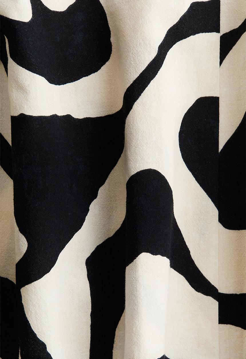 H&M - Strappy dress - cream/black patterned