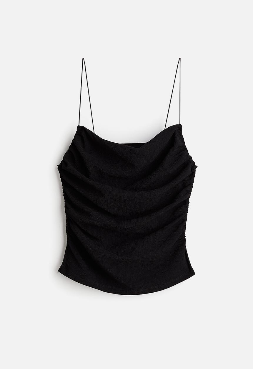 H&M - Draped strappy top - black