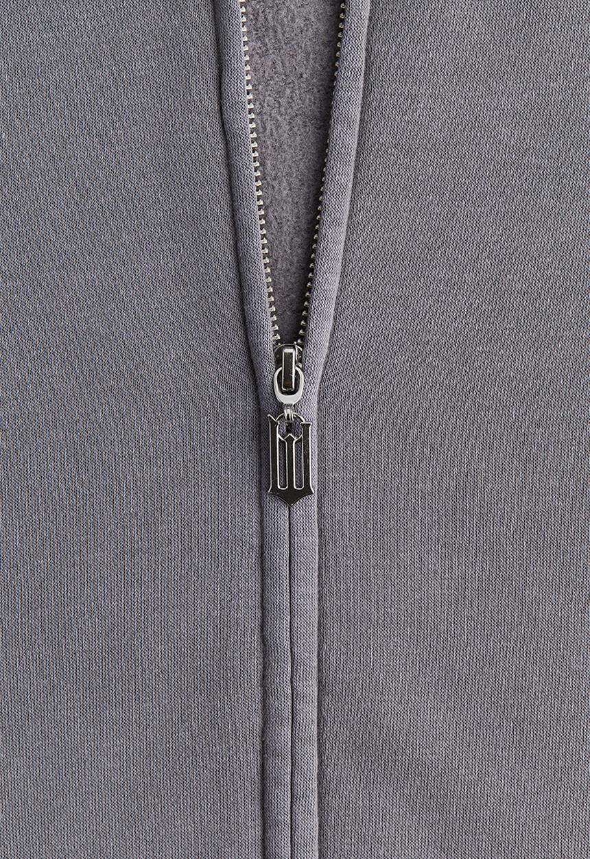 H&M - Printed zip-through hoodie - grey/wicked