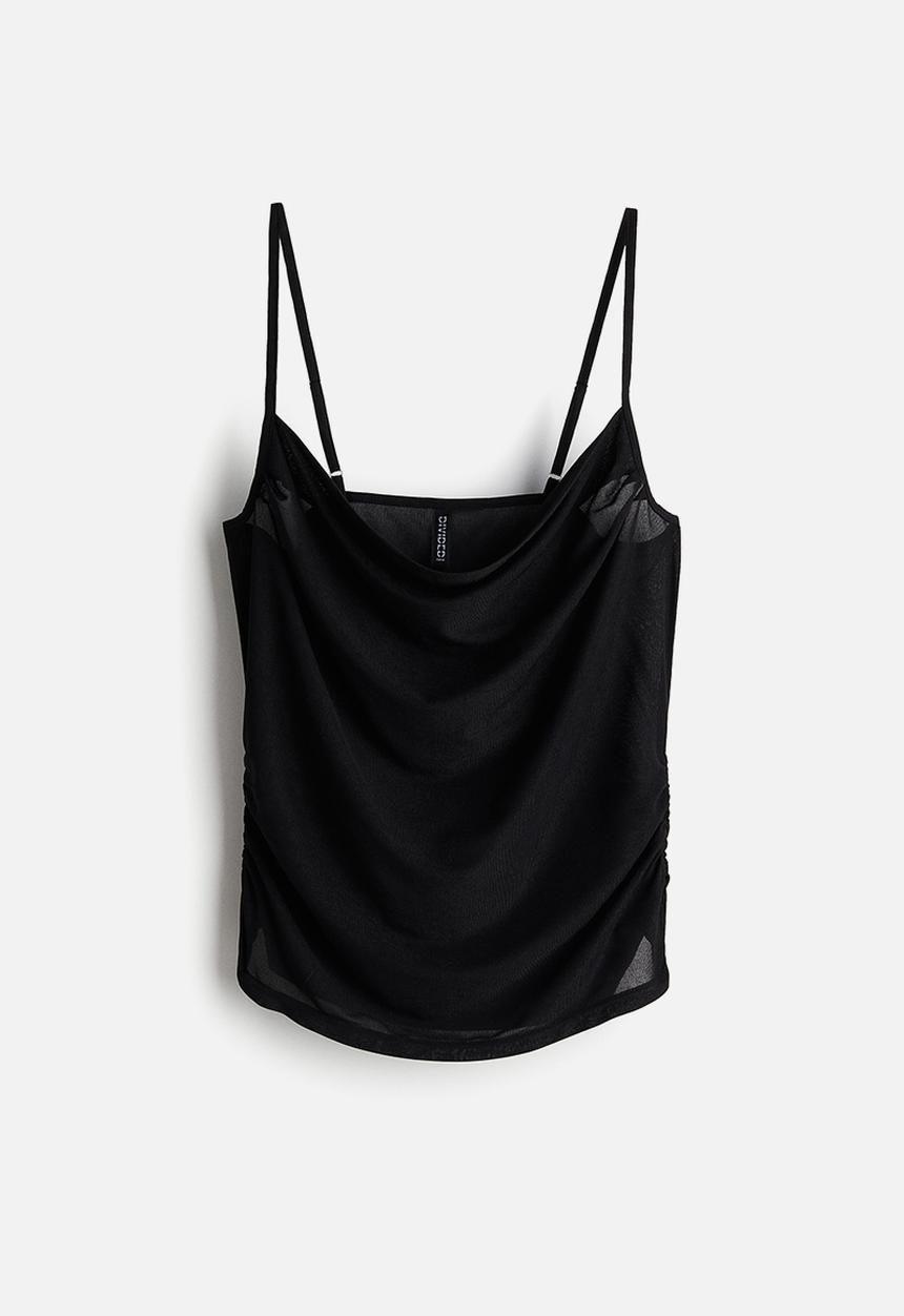 H&M - Cowl-neck strappy top - black