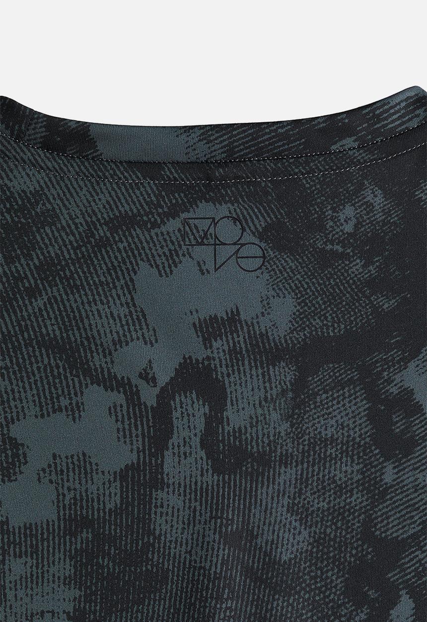 H&M - Regular fit sports top in drymove™ - black/petrol 