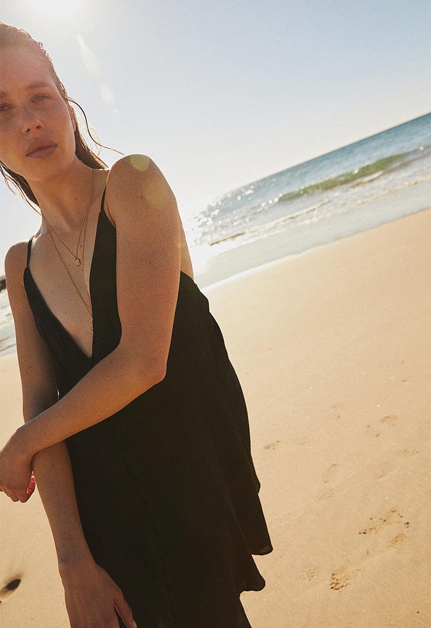 H&M - A-line strappy dress - black