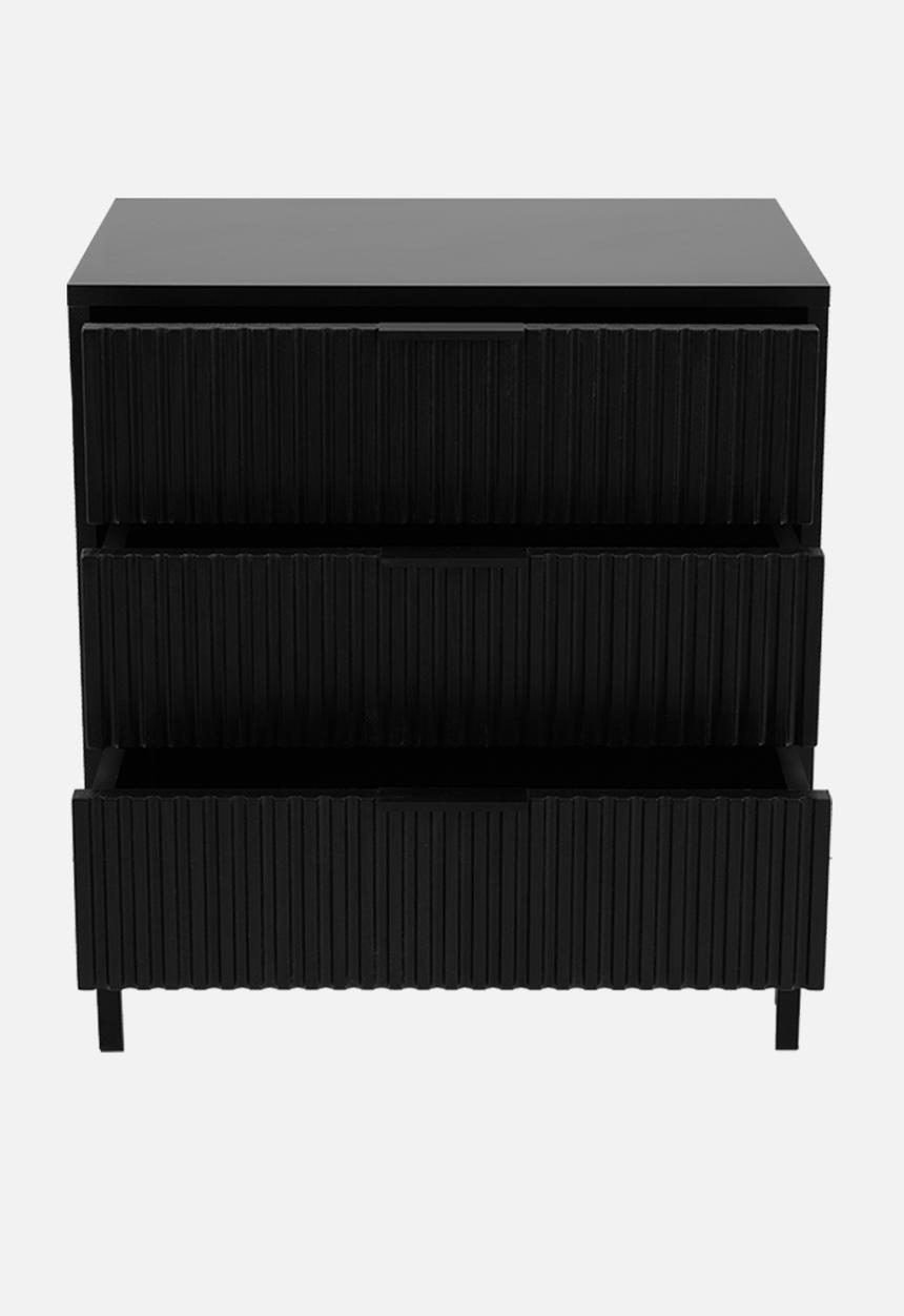 Me&Co - Paris 3 Drawer Chest of Drawers - Black
