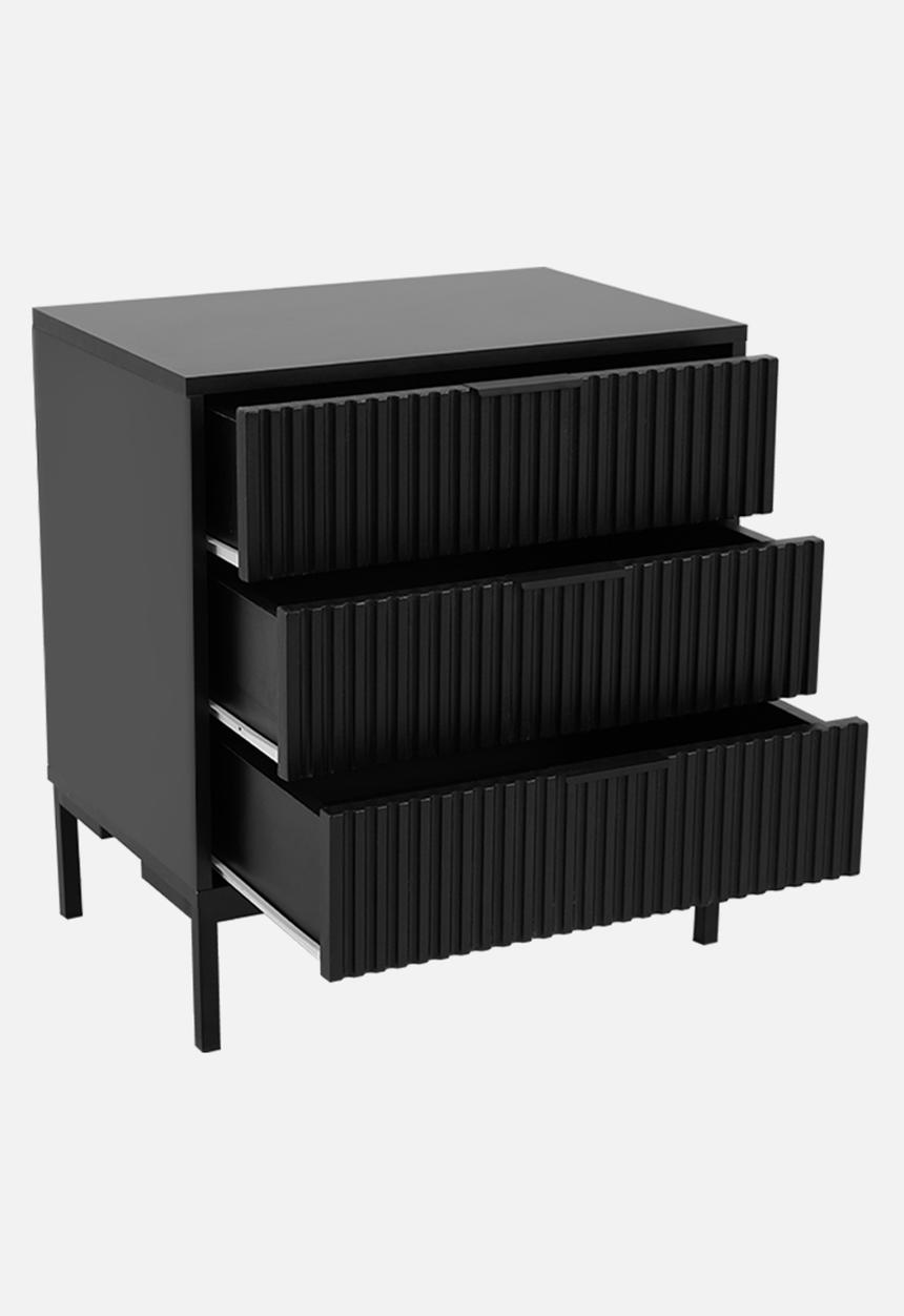 Me&Co - Paris 3 Drawer Chest of Drawers - Black