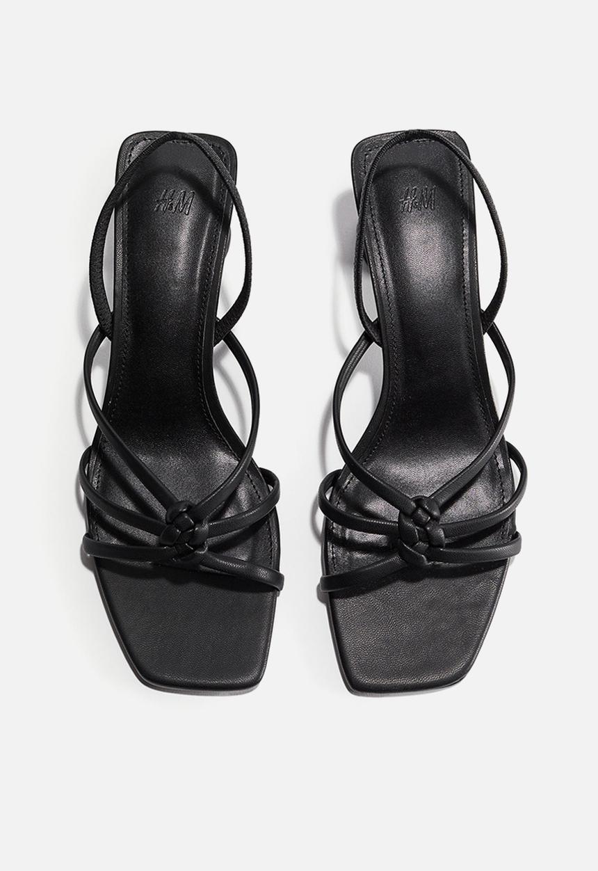 H&M - Strappy heeled sandals - black